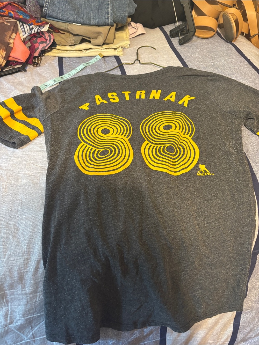 Pro Edge Women's Short Sleeve Gray Tee with Yellow Graphic